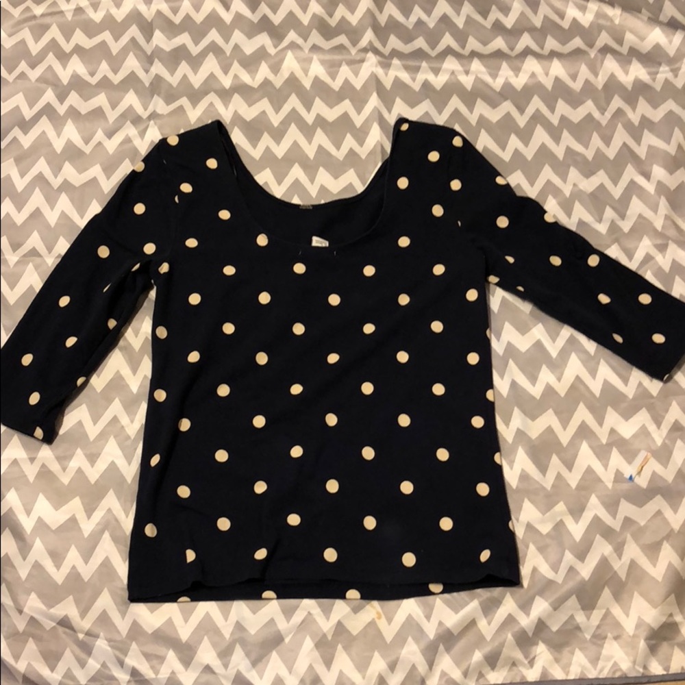 Blue poke a dot shirt